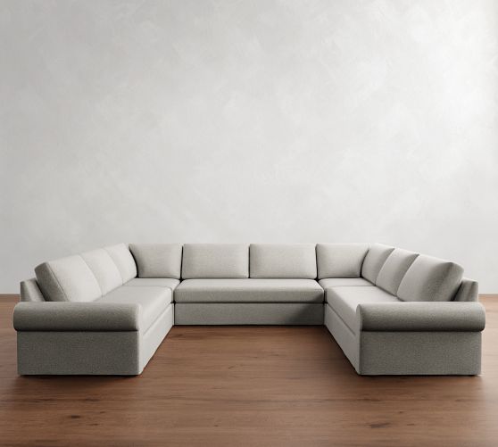 Big Sur Roll Arm Slipcovered U-Shaped Sectional (145") by Pottery Barn