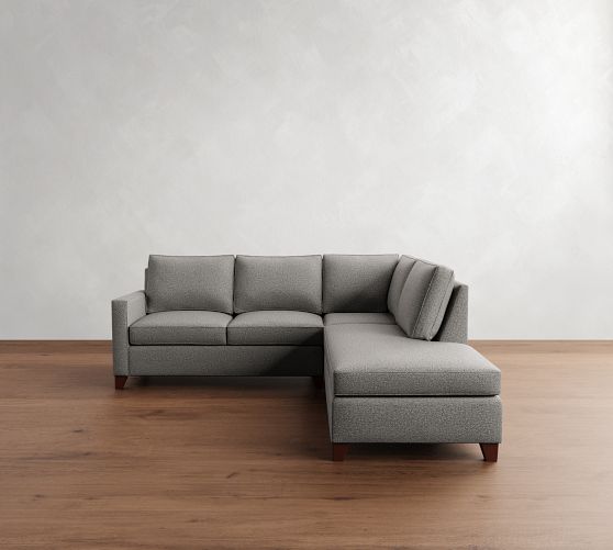 Cameron Square Arm 3-Piece Bumper Sectional (101") by Pottery Barn
