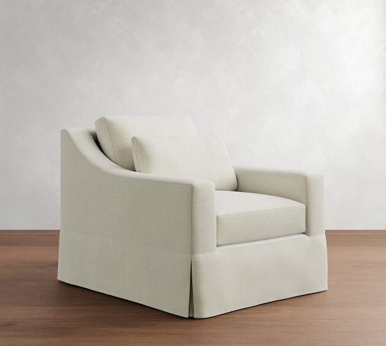 York Slope Arm Deep Seat Slipcovered Chair by Pottery Barn