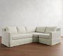 York Square Arm Slipcovered 3-Piece Wedge Sectional (102")