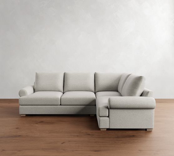 Canyon Roll Arm 3-Piece Sectional (121") by Pottery Barn