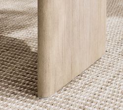 Cayman Concrete &amp; Eucalyptus Rectangular Outdoor Dining Table (73")