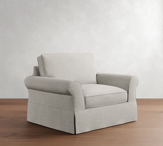 PB Comfort Roll Arm Slipcovered Chair and a Half by Pottery Barn