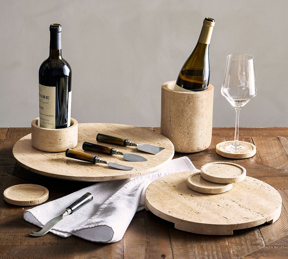Travertine Marble Serveware Collection by Pottery Barn