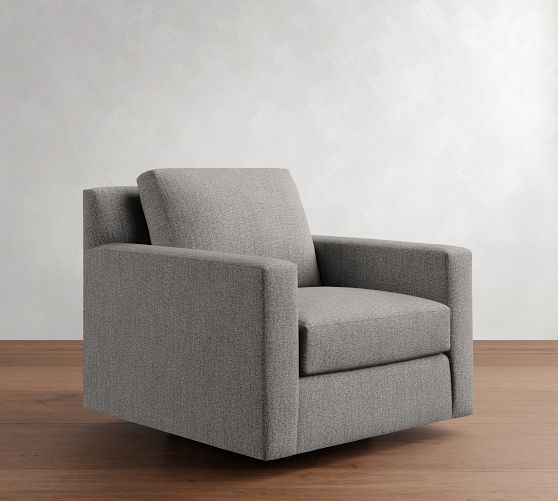 York Square Arm Swivel Chair by Pottery Barn