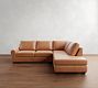 Big Sur Roll Arm Leather Bumper Sectional (115")
