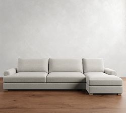 Canyon Roll Arm Chaise Sectional (121"&ndash;165")