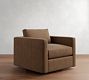 Carmel Slim Arm Leather Swivel Chair