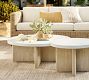 Cayman Concrete &amp; Eucalyptus Round Outdoor Side Table (26")
