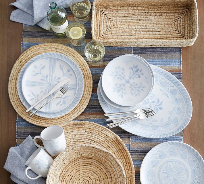 Wynne Coil Handwoven Abaca Charger Plate | Pottery Barn