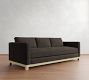 Jake Leather Seadrift Wood Base Sofa (63"&ndash;120")