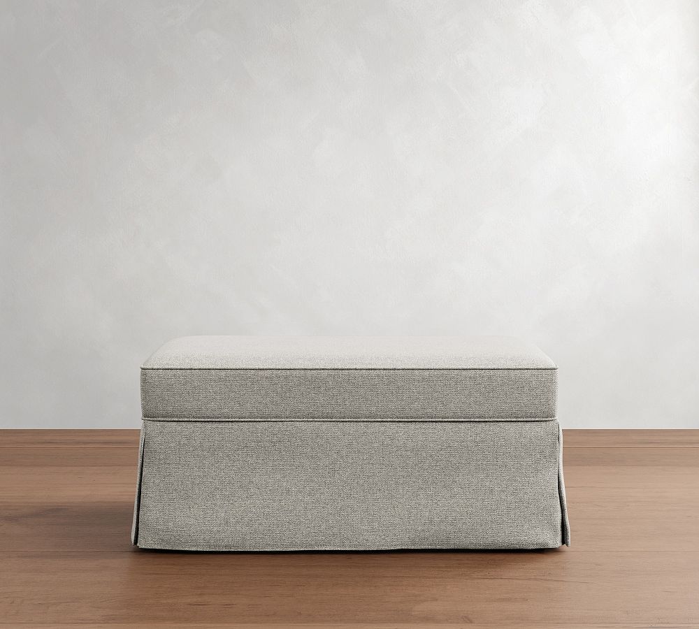 PB Comfort Slipcovered Ottoman and a Half by Pottery Barn