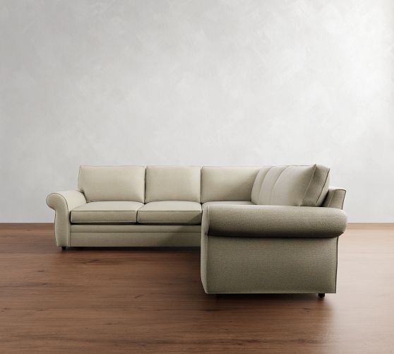 Pearce Roll Arm 4-Piece L-Shaped Sectional (114") by Pottery Barn