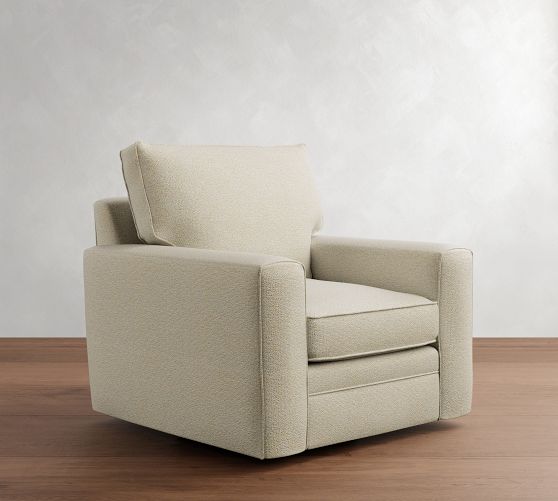 Pearce Square Arm Swivel Chair by Pottery Barn