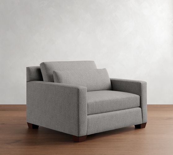 York Square Arm Deep Seat Chair and a Half by Pottery Barn