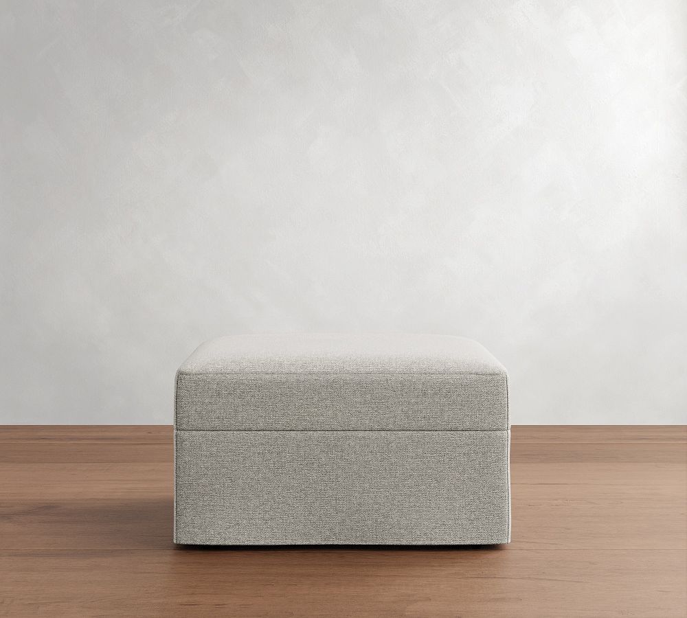 Big Sur Slipcovered Ottoman by Pottery Barn