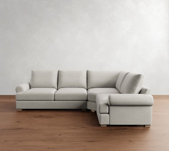 Canyon Roll Arm 3-Piece Wedge Sectional (129") by Pottery Barn