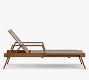 Indio Eucalyptus &amp; Mesh Stackable Outdoor Single Chaise Lounge, Set of 2