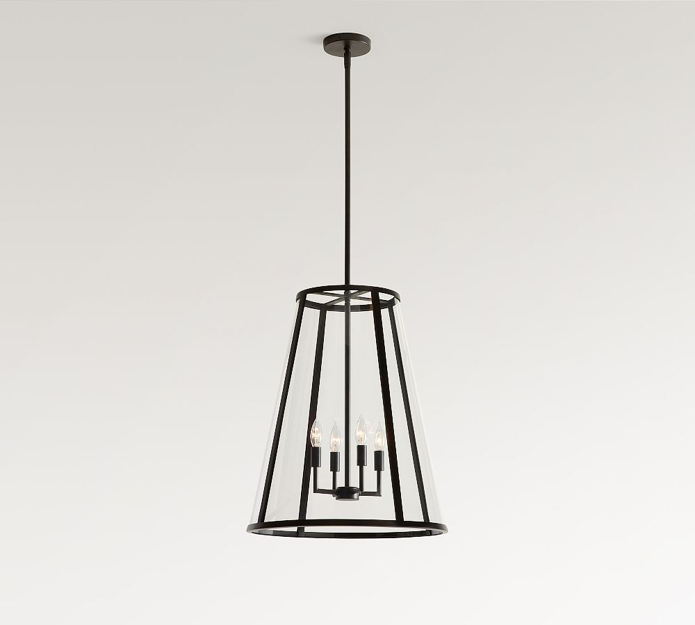 Manor Glass Tapered Indoor/Outdoor Pendant (18") by Pottery Barn