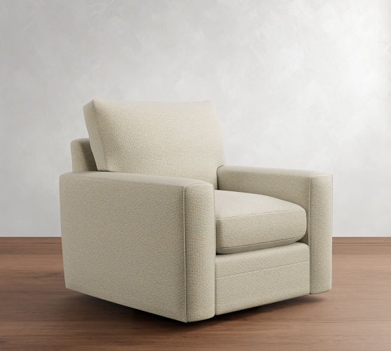 Pearce Modern Square Arm Swivel Chair by Pottery Barn