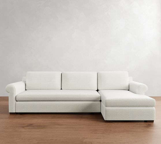 Shasta Roll Arm Chaise Sectional (100"-122") by Pottery Barn