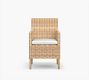 Huntington Wicker Roll-Arm Outdoor Dining Chair