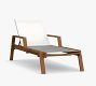 Indio Eucalyptus &amp; Mesh Stackable Outdoor Single Chaise Lounge, Set of 2