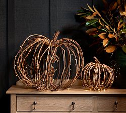 Lit Natural Pumpkin