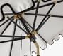 Scalloped Round Metal Umbrella with Brass Accents (9')