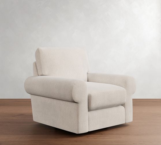 Turner Roll Arm Swivel Chair by Pottery Barn