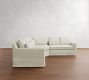 York Square Arm Deep Seat Slipcovered 3-Piece L-Shaped Wedge Sectional (108")