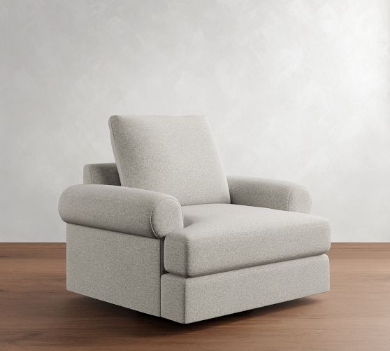 Canyon Roll Arm Swivel Chair by Pottery Barn