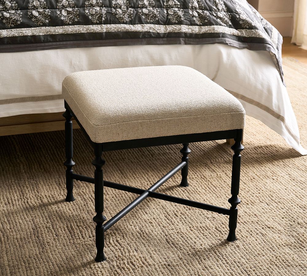 Estelle Upholstered Stool by Pottery Barn