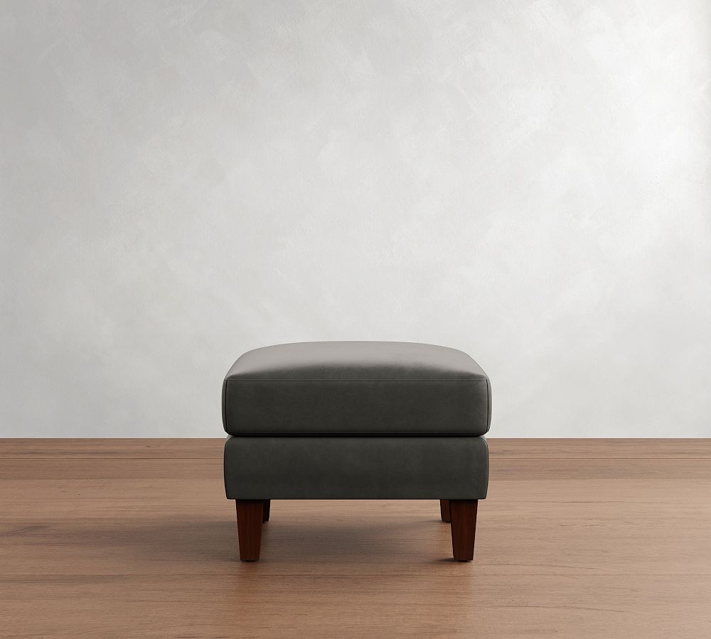 Harlow Leather Ottoman by Pottery Barn