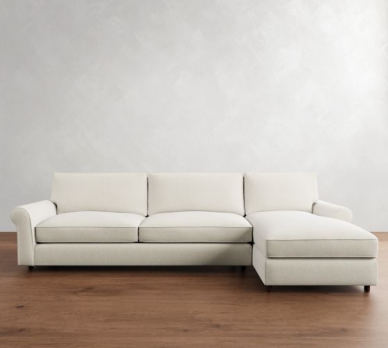 PB Comfort Roll Arm Chaise Sectional (106"-132") by Pottery Barn