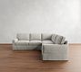 PB Comfort Square Arm Slipcovered 3-Piece L-Shaped Sectional (106")