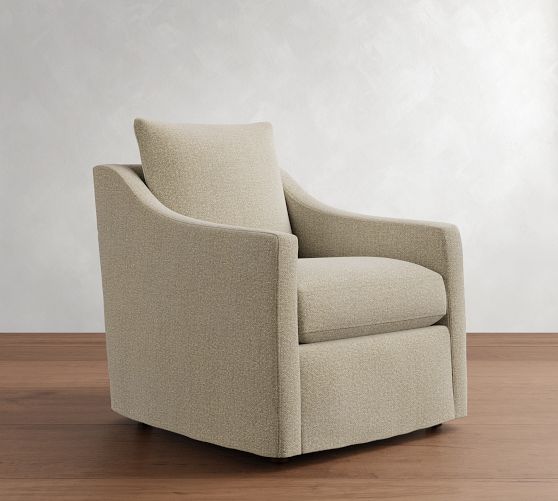 Ayden Slope Arm Slipcovered Chair by Pottery Barn