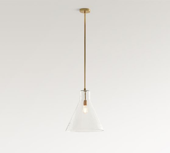 Bridget Recycled Glass Flared Pendant (14"-18") by Pottery Barn