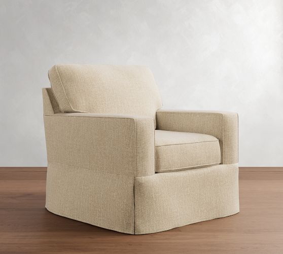 Buchanan Square Arm Slipcovered Chair by Pottery Barn