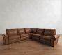 Big Sur Roll Arm Leather Power Reclining L Shaped Sectional (122")