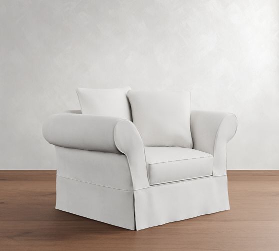 Charleston Slipcovered Chair and a Half by Pottery Barn