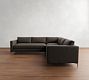 Jake Leather 3-Piece L-Shaped Sectional (108"&ndash;111")
