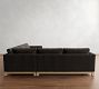 Jake Leather Seadrift Wood Base 3-Piece L-Shaped Sectional (108"-111")
