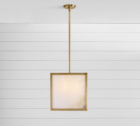 Manor Alabaster Square Indoor/Outdoor Pendant (14