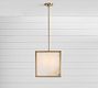 Manor Alabaster Square Indoor/Outdoor Pendant (14")