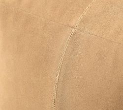 Pieced Suede Pouf