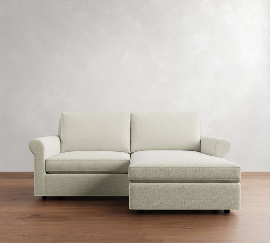 Sanford Roll Arm Reversible Chaise Sectional (77"-90") by Pottery Barn