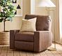 Turner Square Arm Leather Power Swivel Glider Recliner