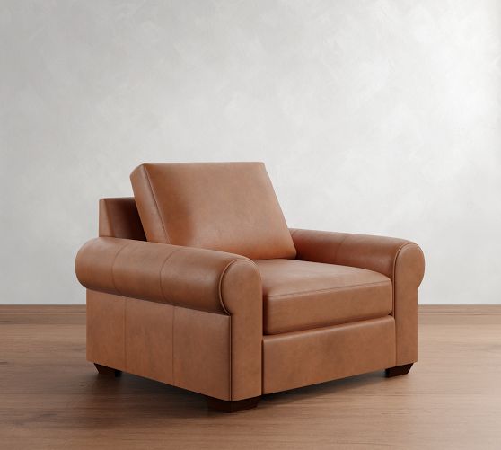 Big Sur Roll Arm Leather Chair by Pottery Barn