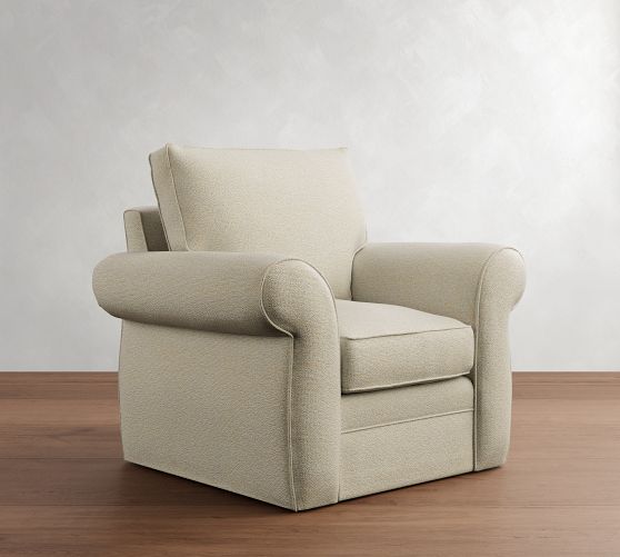 Pearce Roll Arm Swivel Chair by Pottery Barn